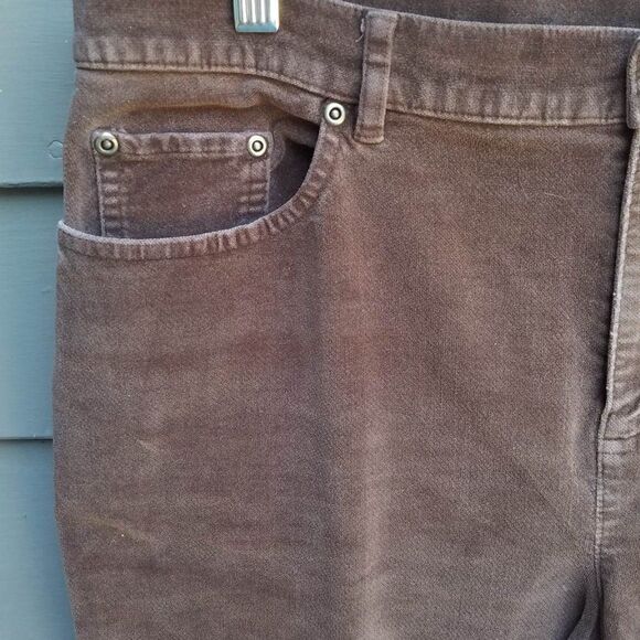 Talbots Brown Brushed Cotton Jean Style Pants size 12 - Picture 5 of 9
